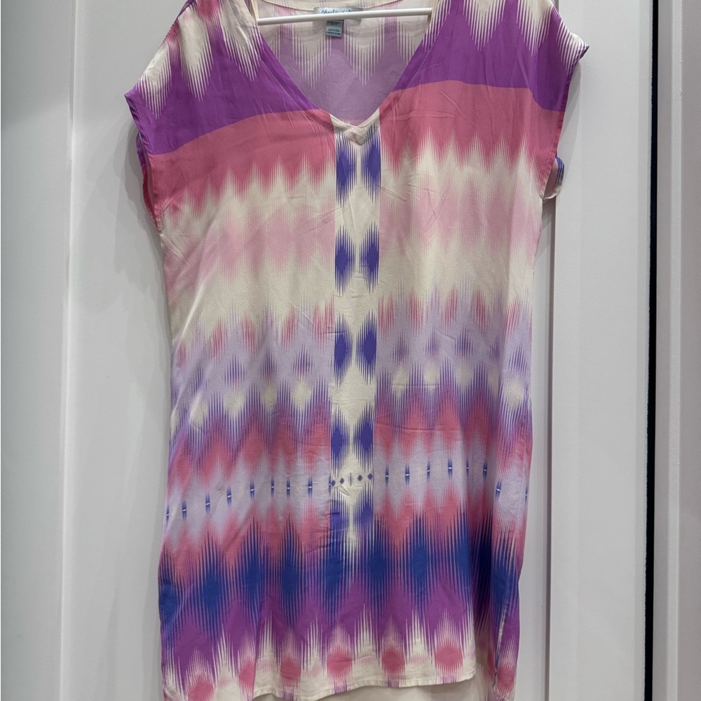 Women's Tie-Dye Dress in Purple and Pink